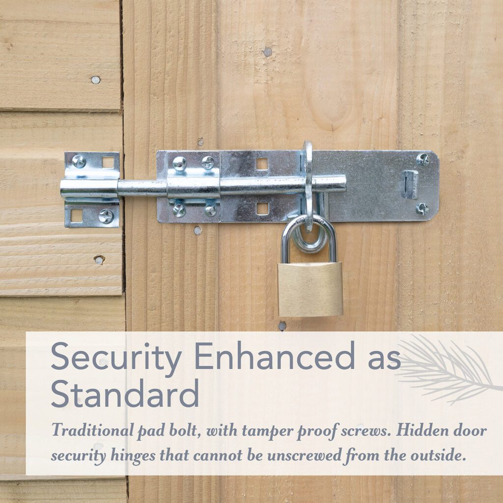 Beckwood 10×6 Pent Shed – No Windows – Double Door 5013053204009 2